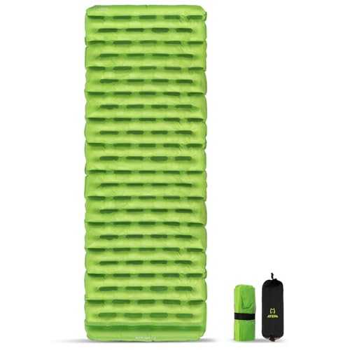 ATEPA Insulated Sleeping Pad 6 R-Value Ultralight Backpacking Sleeping Pad for Hiking Camping (1.54lbs) Inflatable Sleeping Pad for Adults, Compact Thick Camping Mattress Pad
