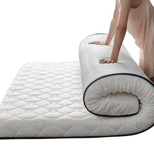 Twin Size Folding Japanese Floor Mattress - Skin Friendly Futon Roll Up Tatami Mat for Camping, Couch, and Guests - Comfortable Mattress Pad