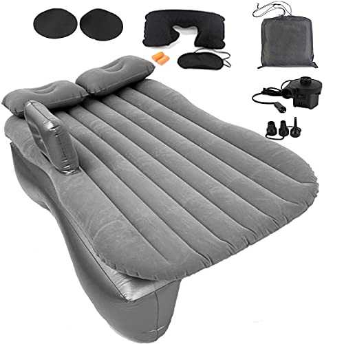 Inflatable Car Air Mattress for Back Seat of Cars Camping Bed Portable Blow Up Mattress,140×89 cm Car Travel Mattress,Car Sleeping Beds for Car Universal SUV