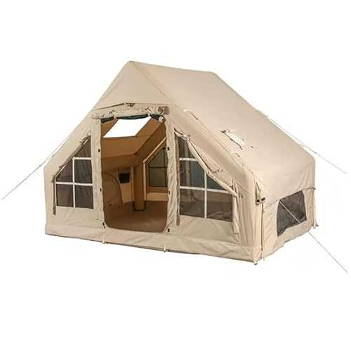 Air Pillar Tent, Inflatable Tent, Outdoor Camping Cabin, Waterproof Material, PVC Skylight, Anti-Scalding Chimney Opening