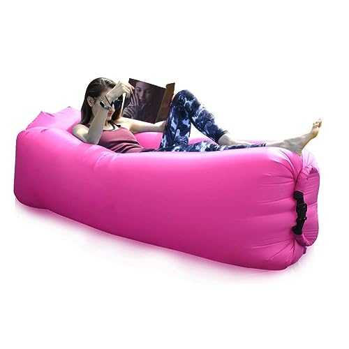 Inflatable Lounger, Waterproof Anti-Air Leaking Air Sofa Portable Inflatable Couch Outdoor with Bag for Travelling, Camping, Hiking, Pool and Beach Parties(240x70cm)