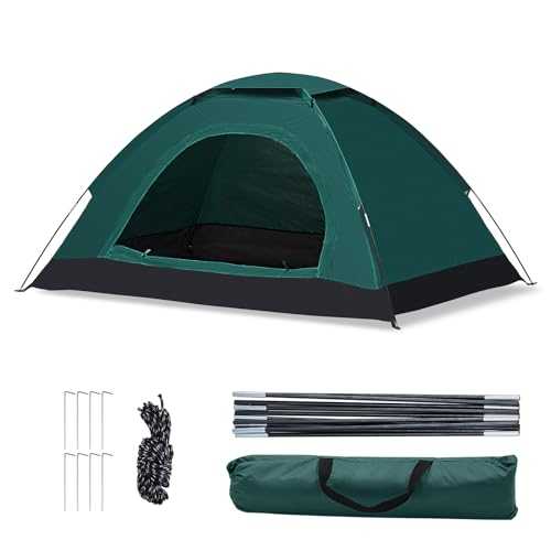 CLIPOP Camping Tent Dome Tent, 2-3 Person Backpacking Tent Lightweight, Waterproof Windproof, UV Protection for Family in Traveling, Beach, Hiking, Hunting, Fishing and Outdoor Activity