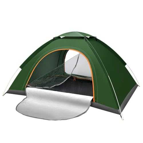 Outdoor Camping 3-5 Man Tent with Porch, Camping Tent, 4000mm Waterproof Family Tent, Lightweight Dome Tent for Beach Garden Backpacking Hiking