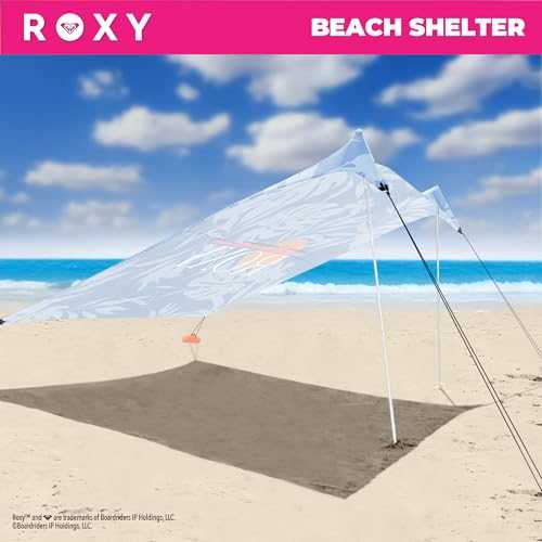 ROXY Portable Beach Shelter – UPF 50+ Sun Protection Tent with Sandbag Anchors & Ventilation, Lightweight & Waterproof for Beach, Camping, or Outdoor Use – Fits 4-6 People