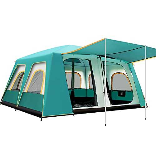 Festival Dome Tent with 12 Windows Pop Up Tent 8-12 Person Instant Tent Large Family Camping Tent Outdoor Tents with 2 Bedrooms 1 Living Room (Model 3 Large)