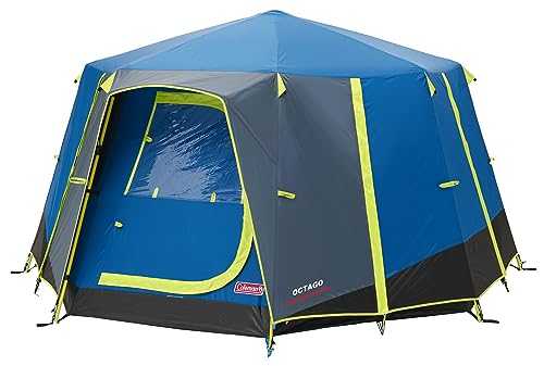 Coleman Tent Octago, 3 Man Tent Ideal for Camping in the Garden, Dome Tent, Waterproof 3 Person Camping Tent with Sewn-in Groundsheet