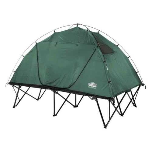 Kamp-Rite DCTC343 Collapsible Double Compact 2 Person Tent Cot, Sleeping Tent Cot, Tent, Cot with Roller Storage Bag, Quick and Easy Setup, Green