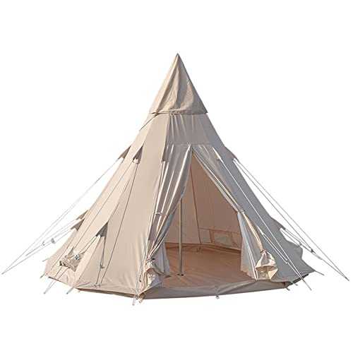 ROSG Teepee Tent for Adults Outdoor Camping 4 Season Family Camping Yurt Tent Tipi Tents for Hunting Family Team Backpacking Camping Hiking