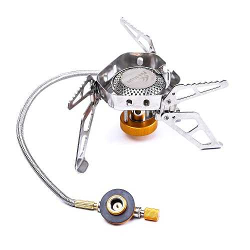 Fire-Maple FMS-125 Portable Camping Gas Stove | 3240W Mini Foldable Backpacking Cooking Burner with Piezo Ignition | Bushcraft Traveling Trekking Outdoors