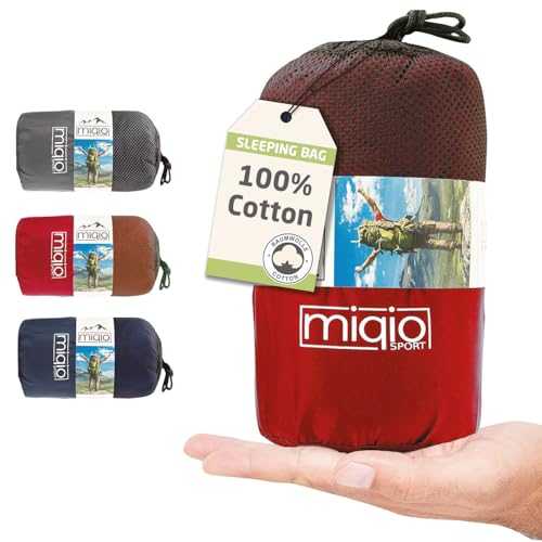 MIQIO 2in1 Cotton Sleeping Bag Liner and Lightweight XL Size Double Travel Bed Sheet