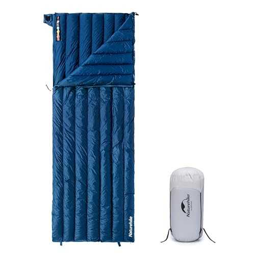 Naturehike Ultra Lightweight Envelope Sleeping Bag for Adults, 3-4 Seasons, Waterproof Sleeping Sack for Camping, Hiking, Mountaineering, Indoor, Backpacking, Outdoor, Duck Down