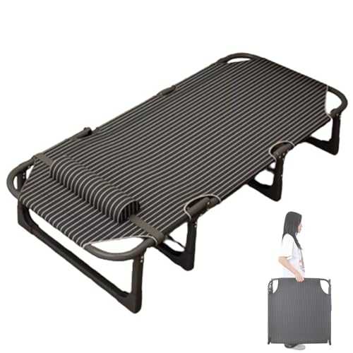 GXXINGIN Portable Folding Bed，Camping Cot Camping Cots For Adults, 4-Position Portable Folding Bed With Pillow Lightweight Tent Cot Sleeping Cots For Adultsfor Camp Home, Office, Camp, Travel, Vacati