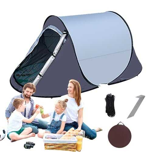Camping Tent - Portable 1-2 Person Sun Shelter | Quick Setup Outdoor Tent For Picnic, Hiking, Beach, Travel | Lightweight Camping Shelter With Instant Assembly