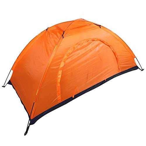 Nunafey Single Person Tent, Dome Tents for Camping, Waterproof Outdoor Tent Backpacking Tent Lightweight Tents for Hiking Fishing Climbing(Orange)