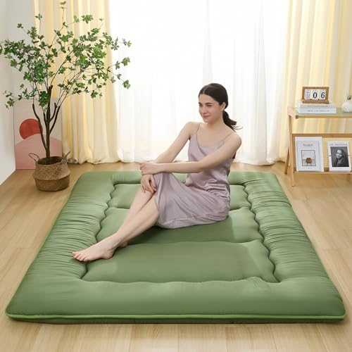 XICIKIN Japanese Floor Mattress, Japanese Futon Mattress Foldable Mattress, Roll Up Mattress Tatami Mat with Washable Cover, Easy to Store and Portable for Camping