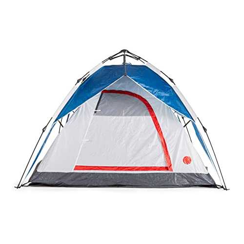 OMNICORE DESIGNS 3 Person Instant Dome Tent with Detachable Canopy - 7' x 7' Tent / 7' x 7' Canopy Shelter