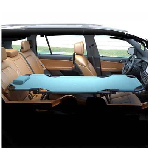 PetterShop Folding Camping Bed, Heavy Duty Sturdy Camp Beds For Adults, Car Travel Bed ， Folding Steel Frame， Portable With Carrying Bag (Color : Black, Size : 163x56cm)