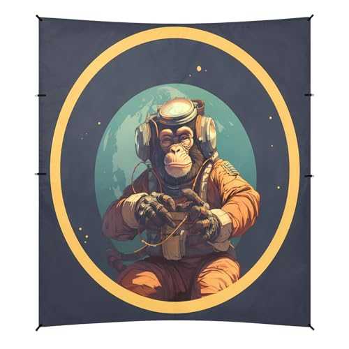 Camping Sun Shelters Monkey with Earphone Beach Canopy 126 * 110.2in
