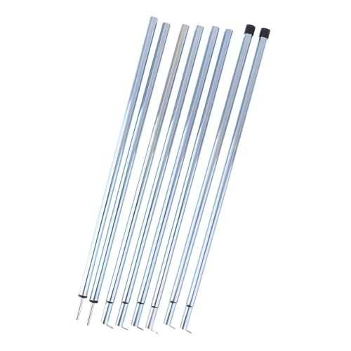 GSHUPIOU Telescopic Tarp Poles，Adjustable Tent Poles 2Pcs 4 Section Tarp Shelter Canopy Tent Awning Support Rod Porch Iron Pole Tent Poles