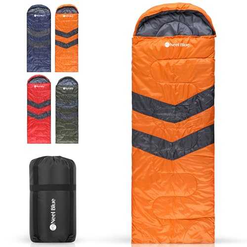 4 Season Lightweight Waterproof Sleeping Bag for 6ft Adults By Event Decor Shop, Ultralight Backpacking Sleeping Bag for Cold & Warm Weather, Perfect for Camping, Hiking, Travel, Hunting