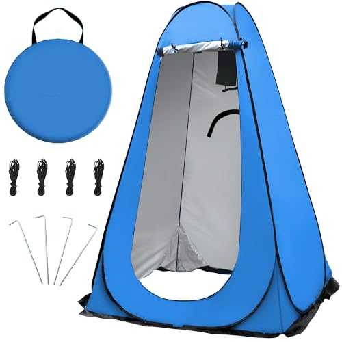 Pop Up Camping Shower Tent, Portable Beach Dressing Changing Room UV/Rain Outdoor Privacy Shelter, UV Shower Enclosure Tents for Outdoor Hiking Beach Picnic Fishing