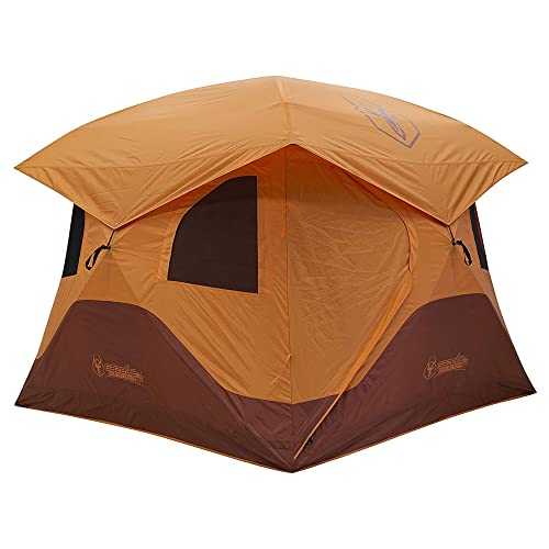 Gazelle T4 Overland Edition GT401SS Pop-Up Portable Camping Hub Tent, Easy Instant Set up in 90 Seconds, Sunset/Sedona Orange, 4-Person, Family, Overland