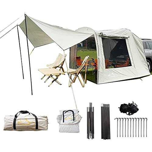 Sport Tent Versatile Car Tent SUV Tailgate Attachement Tent Rainfly Screen Room for Camping （15.9 x 7.9 x 6.4ft）