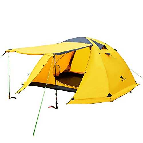 GEERTOP Dome Tent 4 man, 4 Season lightweight backpacking tent, Doble Layer Family Tent, Waterproof Camping Tent for Outdoor Hiking Camping Climing