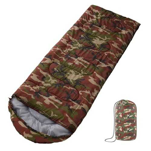 Compact 3 Seasons Sleeping Bag, Comfortable Oversized 180 x 75 cm, Suitable for Adults, Ultralight Portable, with Compression Bag, for Camping, Travel, Hiking