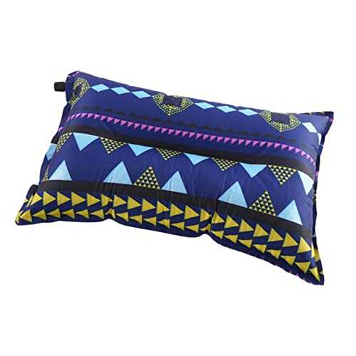 Mikinona Inflatable Ethnic Style Camp Pillow Compact Travel Accessory for Outdoor Rest and Support Comfortable Multi Function Sleep Pillow for Camping Car and Office Use