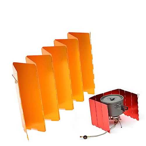 BESPORTBLE Camping Windscreen Kit 10 Aluminum Oxide Windshields for Portable Stoves Easy to Fold Compact Efficient for Outdoor Cooking