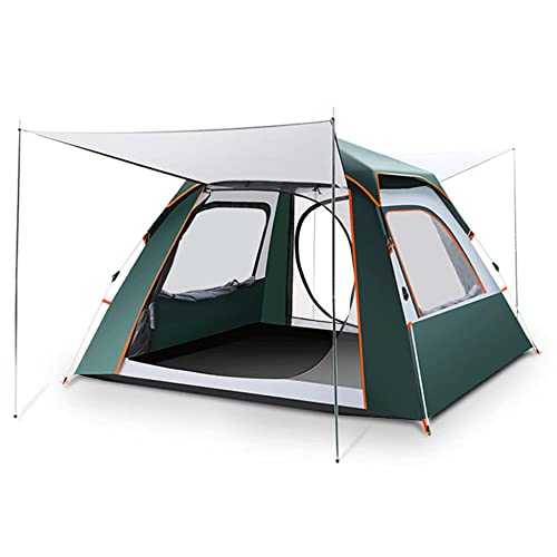 GQYYS Camping Tent 4-6 Person Instant Setup Family Tent, Large Waterproof Pop Up Tents 6 Person Room Cabin Tent Instant Setup with Sun Shade Automatic Aluminum Pole, Sturdy Four Season Tents