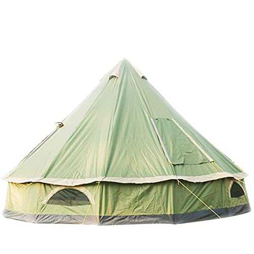 Tent,Portable Waterproof Bell Tent,Outdoors Speed Open Automatic Tents,Privacy Tent for Family Camping Outdoor Hunting (Green)