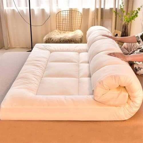 Thick Floor Futon Mattress for Adults Foldable & Roll Up Camping Bed Mattress