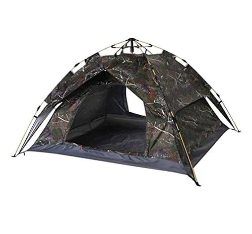 Camping Tent Camping Camouflage Tent Double Layer Anti-UV Tents Thicken Rainproof Circulating Ventilation 3-4 Persons Outdoor Tent Tents For Adults