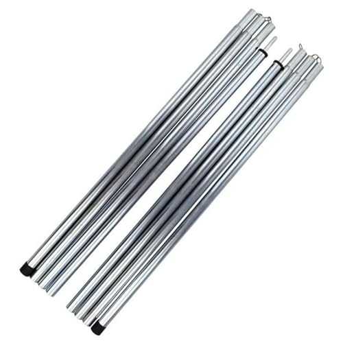 GSHUPIOU Telescopic Tarp Poles，Adjustable Tent Poles 2PCS Adjustable 2meter Tarp Poles Iron Thicken Stick Rack Rod Pole Outdoor Camping Ultralight Canopy Awning Tent Support Pole Tent Poles
