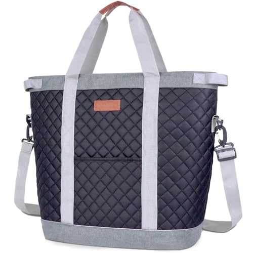 INSMEER Large Cooler Bag- 45 Cans/35L Insulated Tote Cooler Bag Foldable with Shoulder Strap, Leak-Proof/Waterproof/Reusable Cool Bags Tote Bag Shopping Bag for Beach, Camping, Picnic, Travel