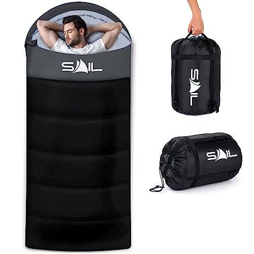 SAIL XL Sleeping Bag Extra Wide for Big & Tall Person 3-4 Season 1.6KG - 2.7KG Lightweight,Waterproof Indoor & Outdoor Use for Adults for Hiking, Backpacking and Camping