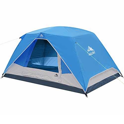 Camping Tent with Rainfly, 2/4 Person Dome Tent,Waterproof Windproof Family Tent with Mesh Windows, Easy Set Up for Hiking and Outdoor for All Seasons