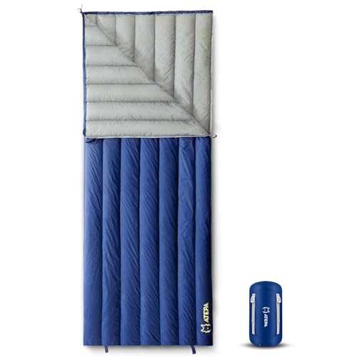 ATEPA Down Sleeping Bag for Adults 650FP- Lightweight 3 Season Warm Sleeping Bag for Backpacking Couples & Family Camping with Compression Sack
