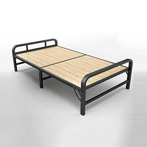 GXXINGIN Portable Folding Bed，Adult folding bed,Wooden Slats Support, Frame Bed, Folding Bed Cot, Mattress Foundation, Noise Free, Portable & Lightweight, Sturdy Steel Frame (Size : 39 * 78inch)