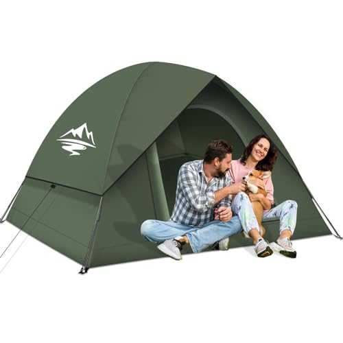 Purebox Camping Tent,2-3 Person Outdoor Tents, Windproof & Waterproof Dome Tent, Easy to Set Up, Suitable for Camping, Garden, Outdoor, Backpacking