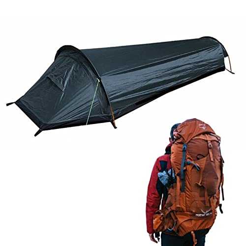 Single Person Tent - 210D Oxford Cloth Bivy Tent | Polyester Sleeping Bag Tent, Waterproof Bivy Sack For Sleeping, Oone Man Sleeping Bag Tent For Camp Hiking Hunting, Easy Set Up