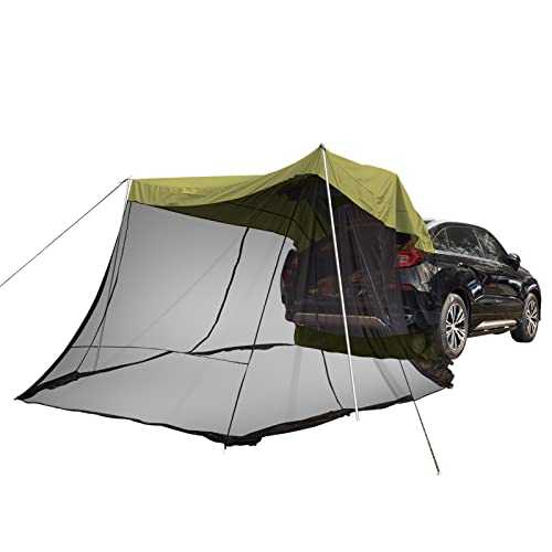 Hot Tent，Winter Tent，Teepee， Self-driving Tour Car Rear Tent Extension Sunshade Tent Vehicle Trunk Side Awning SUV Off-road Outdoor Canopy Camping Tent