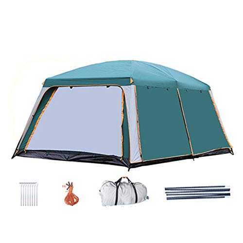 Qis.GH Camping Tent - 4/8/10 Person Tent for Camping Waterproof, Easy Setup with Tent with 2 Bedrooms And 1 Living Room, Multi-Person Rainproof Big Tent