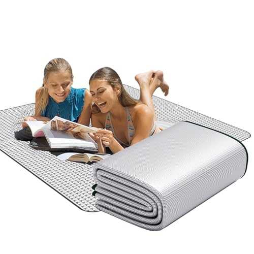 Waterproof Aluminum Foil Camping Mat – 2m x 2m Double-Sided Sleeping Pad, Foam Insulation Mat for Travel, Hiking & Outdoor Activities