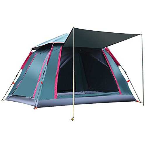 Tent Canopy for Camping Automatic Waterproof Tents,Silver Rubber Fabric Camping Tent High Density for 3-4 People,Family Outdoor Picnic