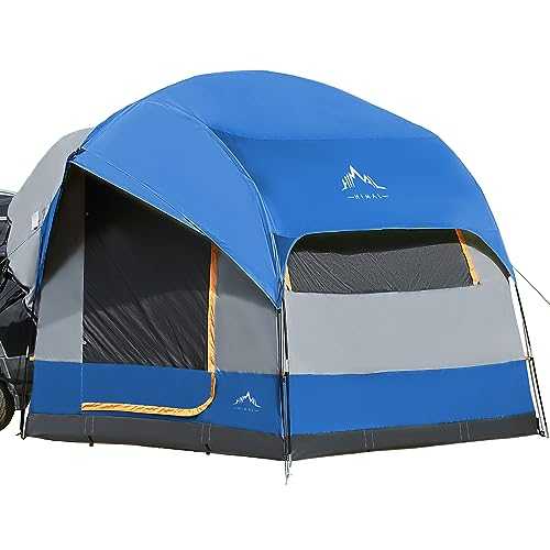 GoHimal SUV Tent for Camping, Waterproof PU3000mm Spacious Double Layer Design for 5-8 Person, Includes Rainfly and Storage Bag, 8FT L x 8FT W x 7.2FT H