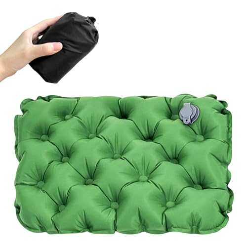 RUCUDIM Portable Air Sitting Pad with Carry Bag, Portable Lightweight Travel Air Sitting Pad, Waterproof Foldable Outdoor Chair Cushion, Air Seat Insulated for Camping, Hiking Travel, Beach, Lawn