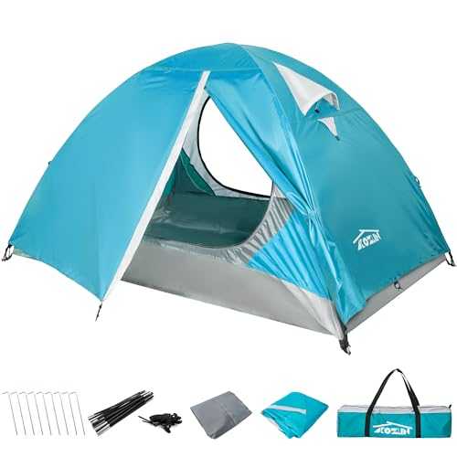 Dome Backpacking Tent 1-2 Person Double Layer Camping Tent Waterproof and Anti-UV 3 Season Easy Set Up Lightweight for Hiking Backpacking Camping Climbing